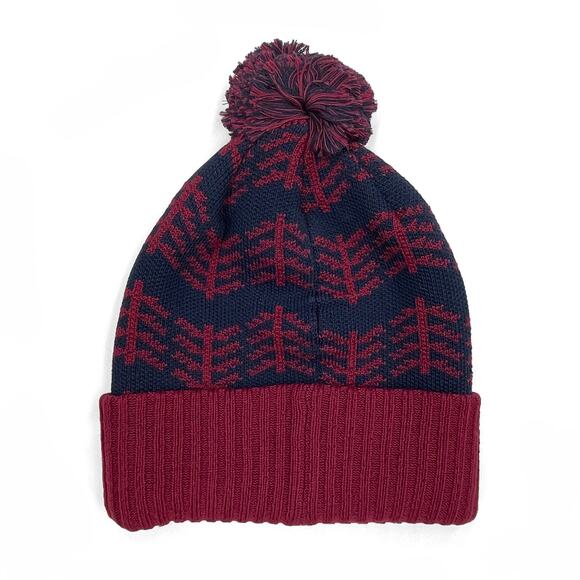 Patagonia Powder Town Beanie Adult Unisex New $49 Wax Red Pompom Stocking Cap - Picture 2 of 4